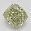 2.16 ct, Natural Fancy Brownish Greenish Yellow Even Color, VVS2, Cushion cut Diamond (GIA Graded), Appraised Value: $20,000 