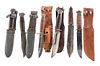 Collection of 6 Combat Knives