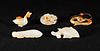 Five Chinese Carved Jade Pendants / Toggles