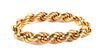 18k Gold Linked Rope Bracelet