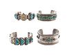 Native American Sterling & Turquoise Bracelets