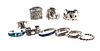10 Southwest Sterling Silver Cuffs & Bangles