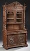 French Henri II Style Carved Oak Buffet a Deux Cor