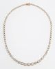 14K Yellow Gold Tennis Necklace, each of the 85 li