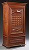 French Louis XIII Style Carved Cherry Armoire, ear