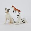 Group of 3 Porcelain Animals - Dogs and Fox