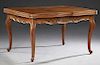 French Louis XV Style Carved Oak Drawleaf Dining T