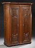 French Louis XV Style Carved Oak Armoire, 19th c.,