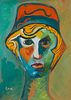 Lea Orel Portrait of Woman Painting
