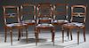 French Set of Six Louis XVI Style Carved Mahogany