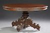 French Henri II Style Carved Oak Dining Table, c.