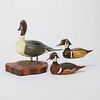 3 Carved Painted Duck Decoys & Models