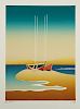 Cecy, "Beach II," 20th c., print, 37/200, pencil n