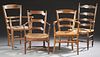 Group of Four French Provincial Carved Cherry and