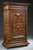 French Louis XIII Style Carved Walnut Armoire, 19t