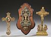 Group of Three French Religious Items, 19th c., co