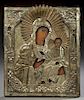 Russian Icon of Our Lady of Tikhvin with Guardian