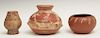 Group of Three Pre-Columbian Pottery Baluster Pots