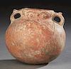 Pre-Columbian Pottery Olla Jar, Costa Rica, with t