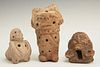 Group of Three Small Pre-Columbian Pottery Figures