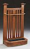 English Carved Oak Arts and Crafts Umbrella Stand,