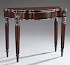 American Carved Mahogany Sheraton Style Games Table, early 19th c., probably the school of Samuel McIntyre of Salem, MA, the 