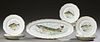 French Thirteen Piece Porcelain Fish Set, early 20