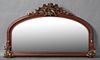 American Late Victorian Carved Mahogany Overmantel