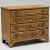 Early Victorian Faux Bamboo and Yellow Painted Chest of Drawers