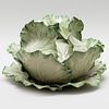 Vladimir for Christian Dior Porcelain Cabbage Form Tureen, Cover and Underplate