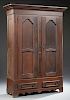 American Victorian Carved Walnut Armoire, late 19t