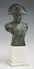 Patinated Bronze Bust of Napoleon, 20th c., on a w