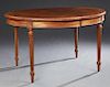 French Louis XVI Style Carved Mahogany Oval Dining