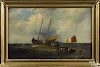 Franklin Dullin Briscoe (American 1844-1903), oil on board seascape, signed lower right and dated