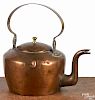 Reading, Pennsylvania copper kettle, ca. 1800, stamped J. Kidd on the handle, 11 1/2'' h.