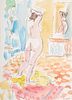 Francis McCarthy Watercolor Painting, Female Nude