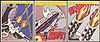 Roy Lichtenstein AS I OPENED FIRE Lithograph Triptych, Signed