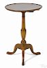 Pennsylvania tiger maple candlestand, ca. 1800, 26'' h., 17 1/2'' w.