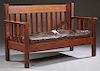 Mission Oak Settee, early 20th c., possibly Stickl