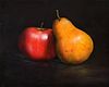 Tom Seghi Still Life Painting, Apple & Pear