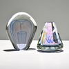 2 Edward Nesteruk Art Glass Sculptures