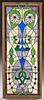 American Stained Slag Glass Panel, c. 1880, with f