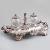 Victorian Silver and Cut Glass Presentation Standish