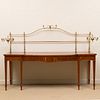 Large George III Brass-Mounted Inlaid Mahogany Bow-Front Sideboard 