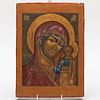 Russian Icon of the Mother of Kazan and an Icon of the Archangel Michael