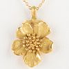 Tiffany & Co. 18k Gold Floral Pendant Necklace