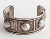 Vintage Silver Tribal Cuff Bangle Bracelet