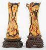 Antique Chinese Carved Bone Figures, 2