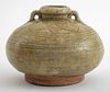 Antique Thai Celadon Glazed Ceramic Vase