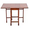 Arts & Crafts Style Mahogany Drop Leaf Side Table